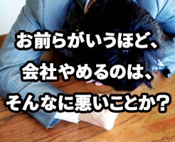 新卒3年以内の会社員が会社を退職して何が悪いの？