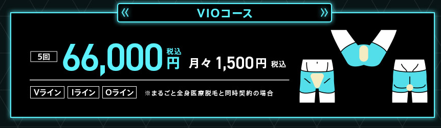 VIOコースは5回66,000円（税込）